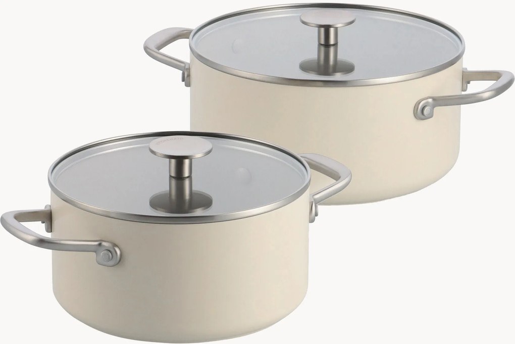 Kookpannen Advanced van geforceerd aluminium met deksels, 4-delig