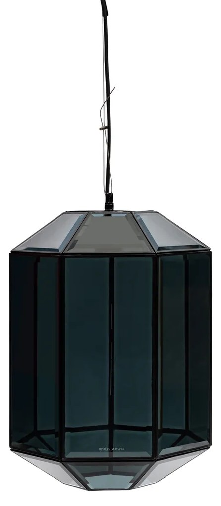 Rivièra Maison - French Glass Hanging Lamp black - Kleur: zwart
