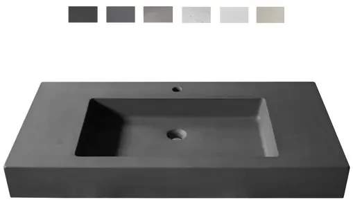 Urbi et Orbi Plura uni opbouw wastafel 130x12cm lichtgrijs