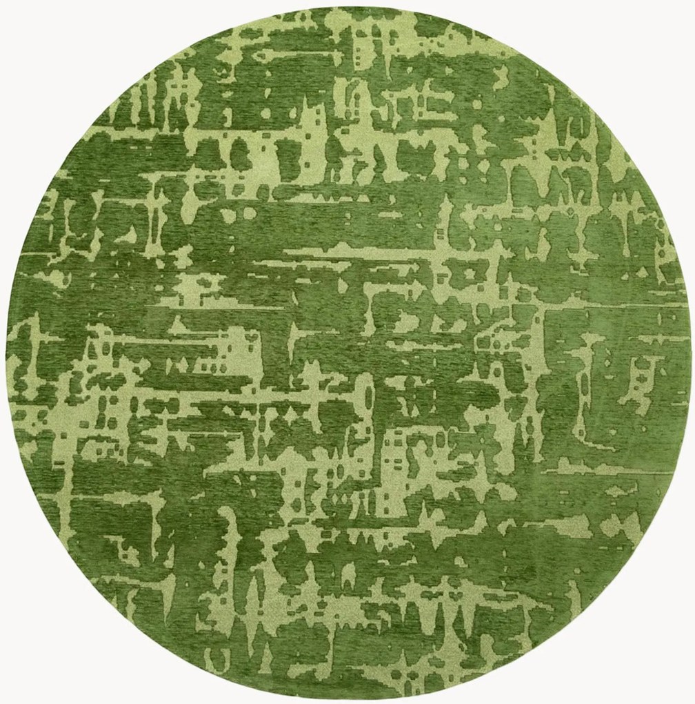 Rond jacquard in- & outdoor vloerkleed Baobab, wasbaar