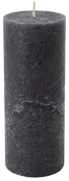 Rustieke kaars - donkergrijs - 7x18 cm