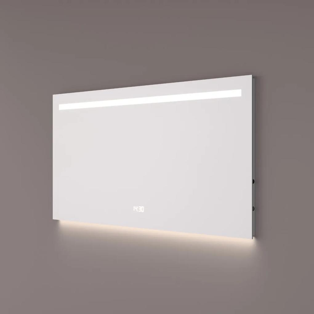 Hipp Design 5000 spiegel met LED verlichting, klok en spiegelverwarming 120x70cm