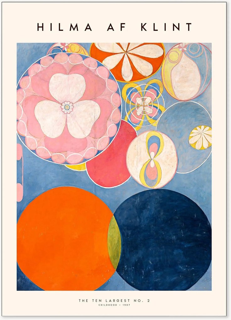 Ingelijste print Hilma af Klint - The Ten Largest