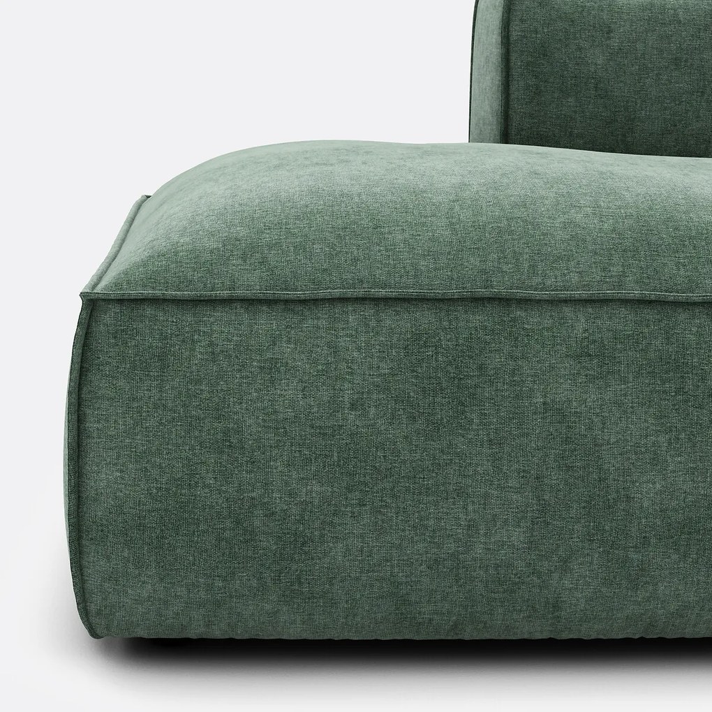 4-zits bank links van structuurfluweel, Seven