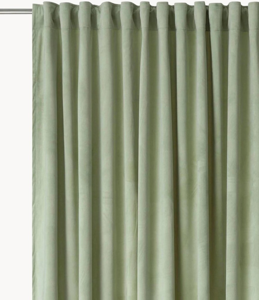 Fluwelen dim-out gordijn Nora met multiband, B 290 cm