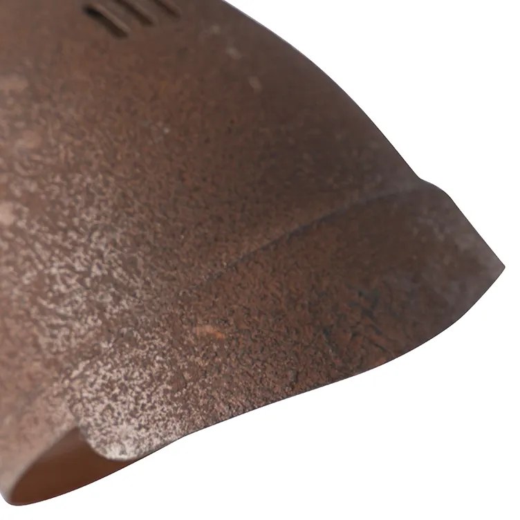 Landelijke tafellamp roestbruin met houten voet - Rax