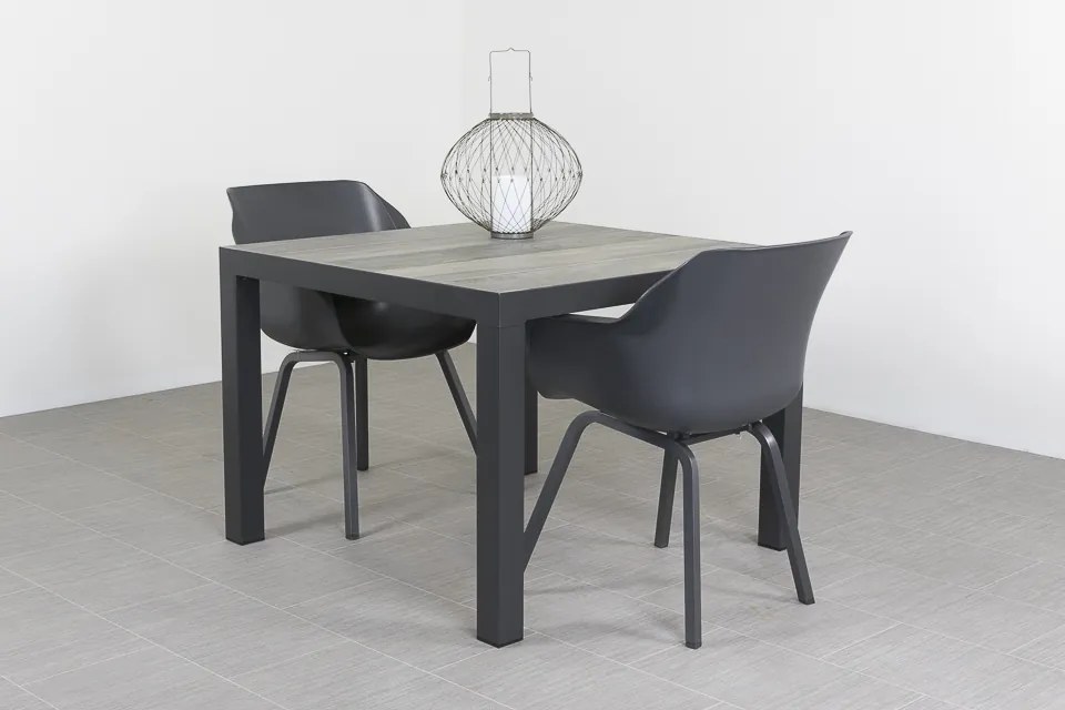 Sophie Element/Kings 2-persoons 100x100 cm. dining tuinset - Antraciet