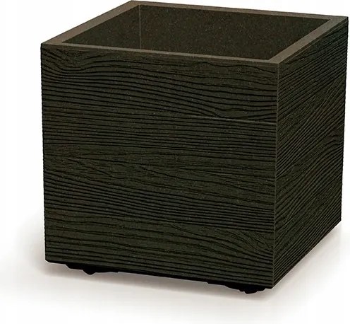 Prosperplast Madera Square Eco Wood Bloempot - ECO Koffie - 38,5x38,5 cm - Met echt hout