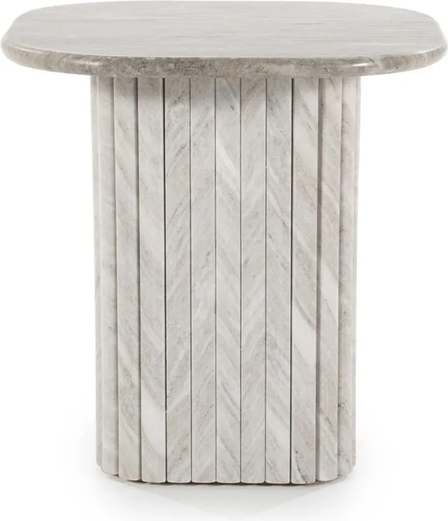 Bijzettafel Marmer Latjes - 45 X 45cm.