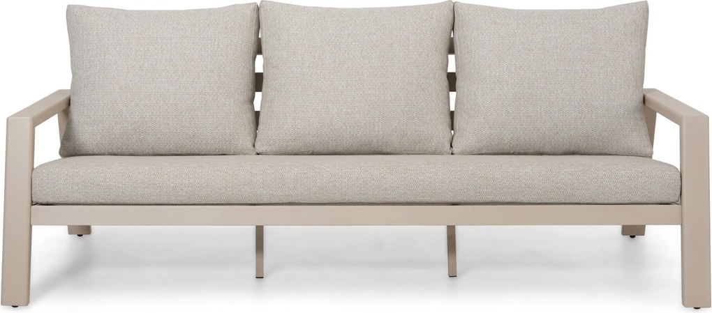 Stoel en Bank Loungeset 5 personen Aluminium Zand/Beige Lifestyle Garden Furniture Melone