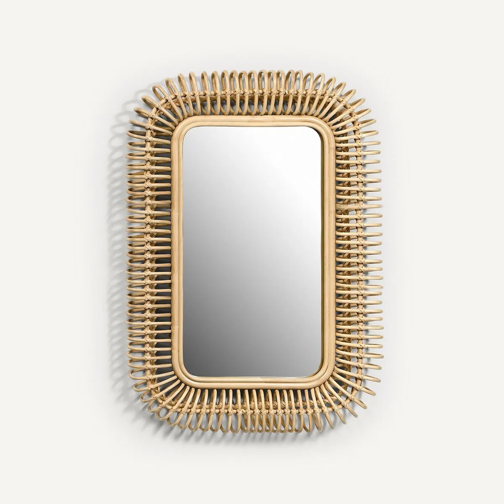 Spiegel in rotan l90 x h60 cm, Tarsile
