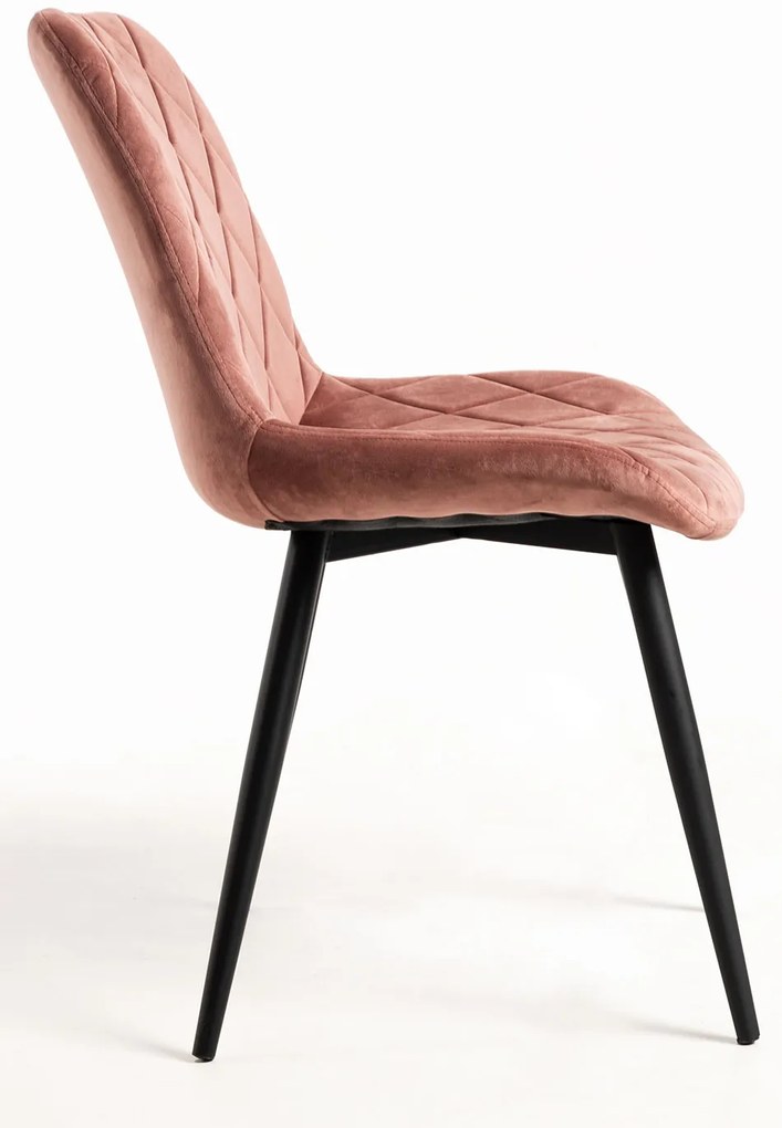 Set 4 Min Fluwelen Stoelen