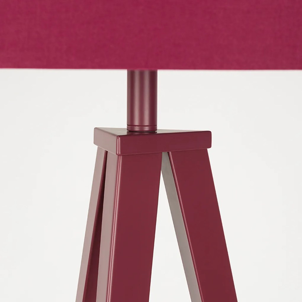 Zuiver Tripod Driepoot Vloerlamp Burgundy
