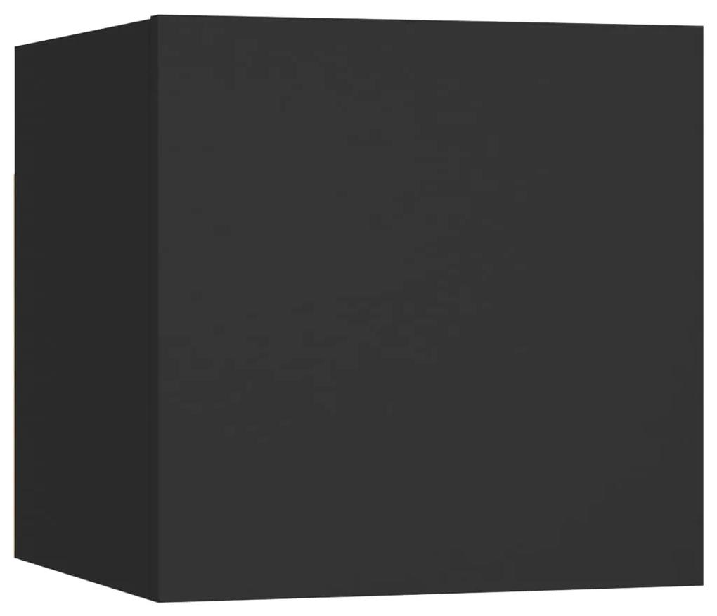 vidaXL Nachtkastje 30,5x30x30 cm spaanplaat zwart