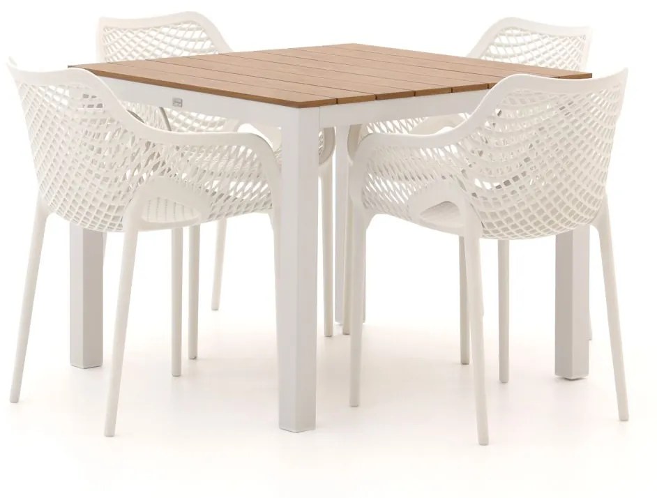 Diningset Forza  | 4 personen polywood | Tuinset stapelbaar | 5-delig | Kees Smit Tuinmeubelen