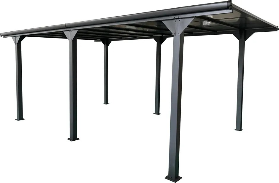Aluminium carport Lombardy 3x5.8 Tuinpunt antraciet