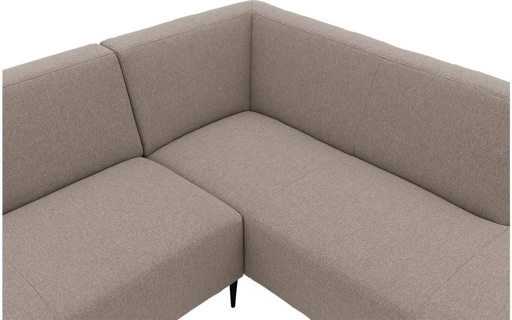 Goossens  Key West grijs, stof, 2,5-zits, modern design met ligelement rechts