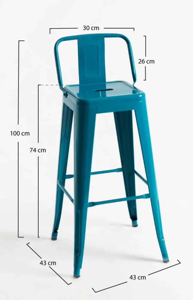 Set 4 Krukken Torix Rugleuning