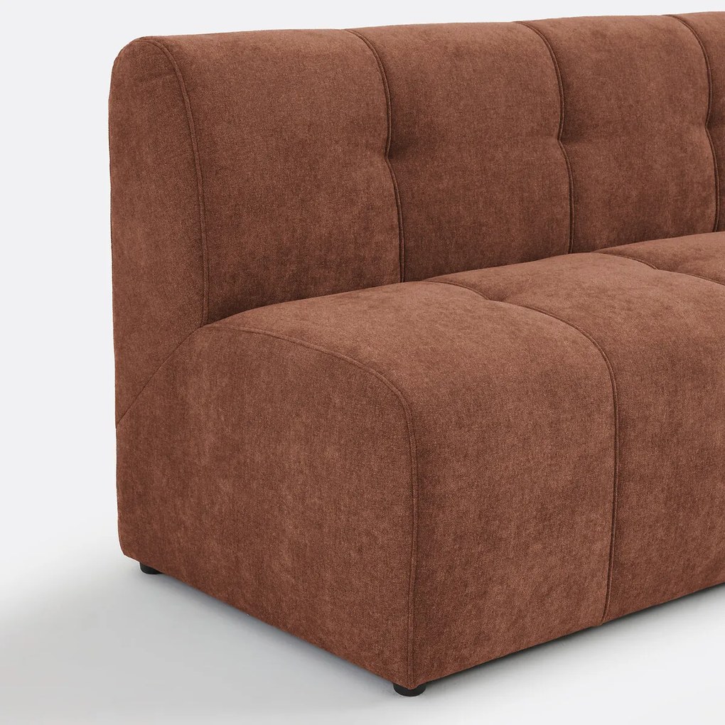 Modulaire bank, 3-zits, van fijn chenille, ANETA