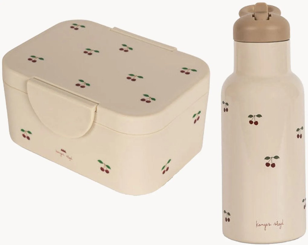 Kinderlunchbox & fles Cherry Blush, 2-delig