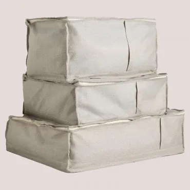 Set Van 3 Jamil-organiseerdozen Beige - Sklum