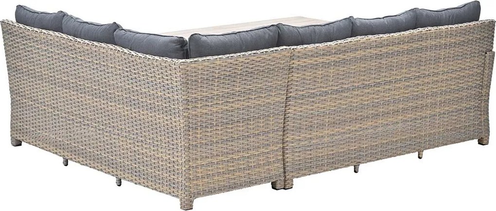 Garden Impressions Alaska lounge dining set 5-delig rechts - vintage willow - light teak vironwood