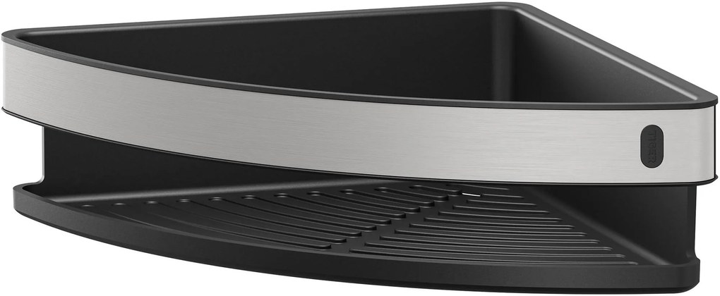 Tiger Cooper doucherek hoekmodel 21x21x6,9cm geborsteld RVS-look