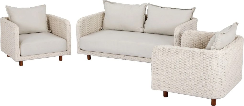 Baratti Loungeset - Stoel bank - Nayan - Wicker - Off White - Baratti