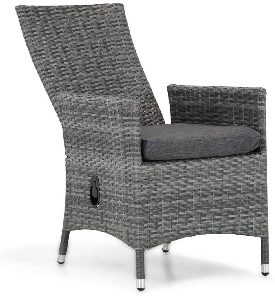 Verstelbare Tuinstoel Wicker Grijs-antraciet Domani Furniture Beluga