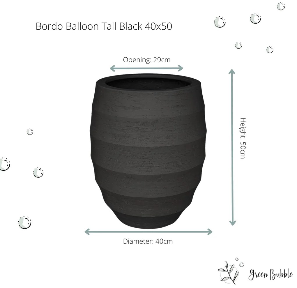Pot Bordo Tall Balloon Black