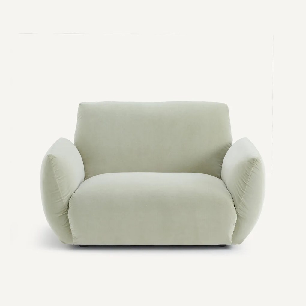 Fauteuil van stonewashed fluweel, SPOGANO