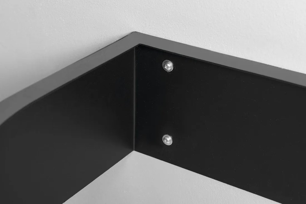 Sapho Pulse wastafel console mat zwart links 74.5x44.5cm