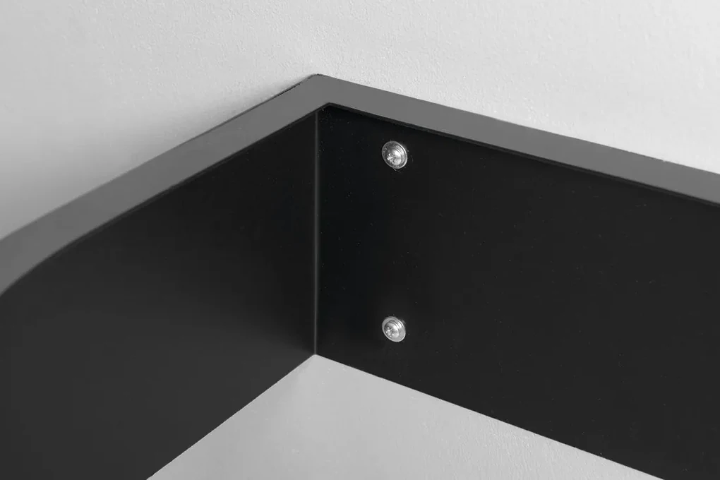 Sapho Pulse wastafel console mat zwart links 74.5x44.5cm