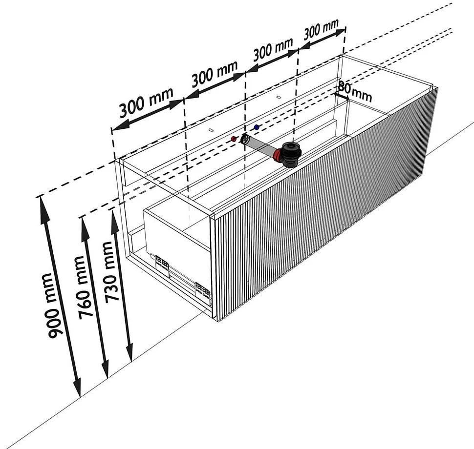 Mondiaz Kurve-dlux 120cm badmeubel oak met 1 lade en wastafel big large midden 2 kraangaten lava