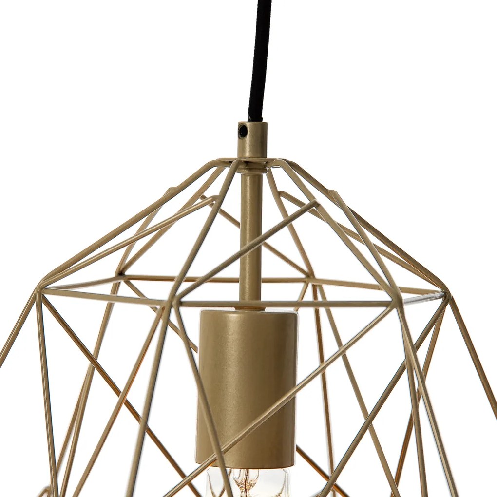 Industriële hanglamp goud - Framework Basic Modern Minimalistisch E27 Draadlamp rond Binnenverlichting Lamp