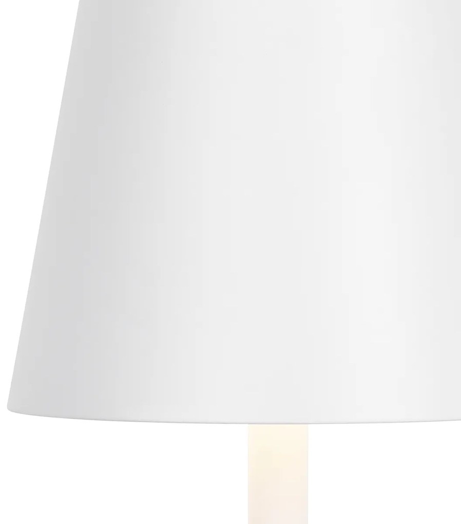 Set van 2 buiten tafellamp wit incl. LED en dimmer oplaadbaar - Janet Modern IP44 Buitenverlichting Lamp