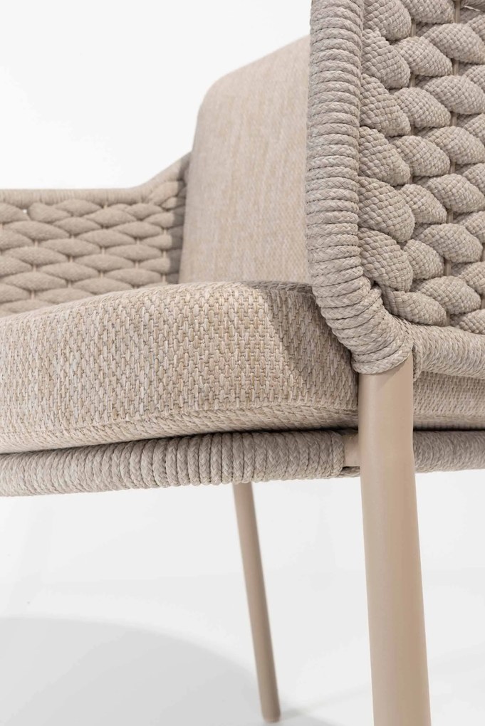 4 Seasons Outdoor Eros tuinstoel latte  Tuinstoel    beige weerbestendig