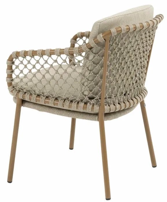 4 Seasons Outdoor Martinique tuinset met Hampton tafel 240 cm Tuinset beige weerbestendig