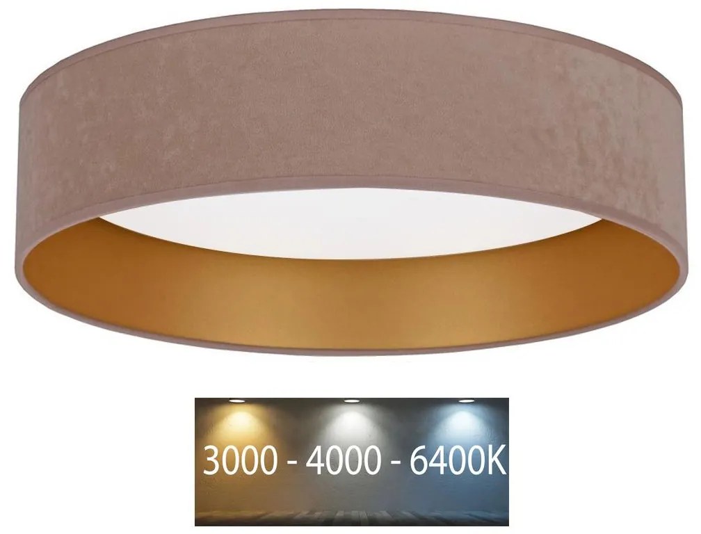 Brilagi - LED Plafond Lamp VELVET LED/24W/230V 3000/4000/6400K beige/goud
