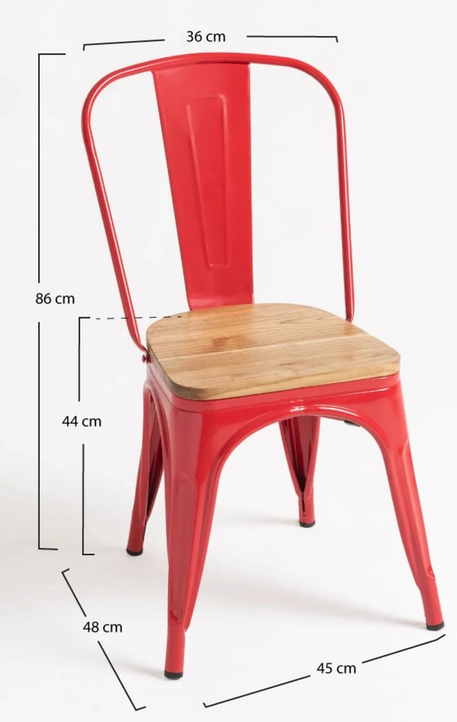 Pakket 4 Stoelen Torix Natuurlijk Hout