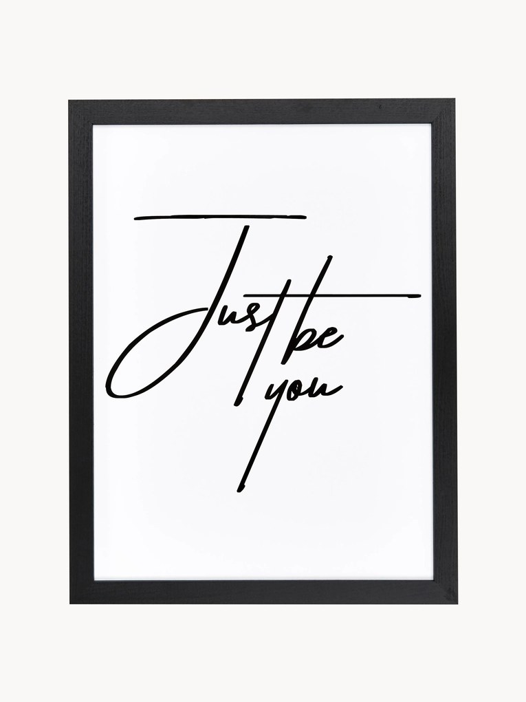 Ingelijste digitale print Just be You