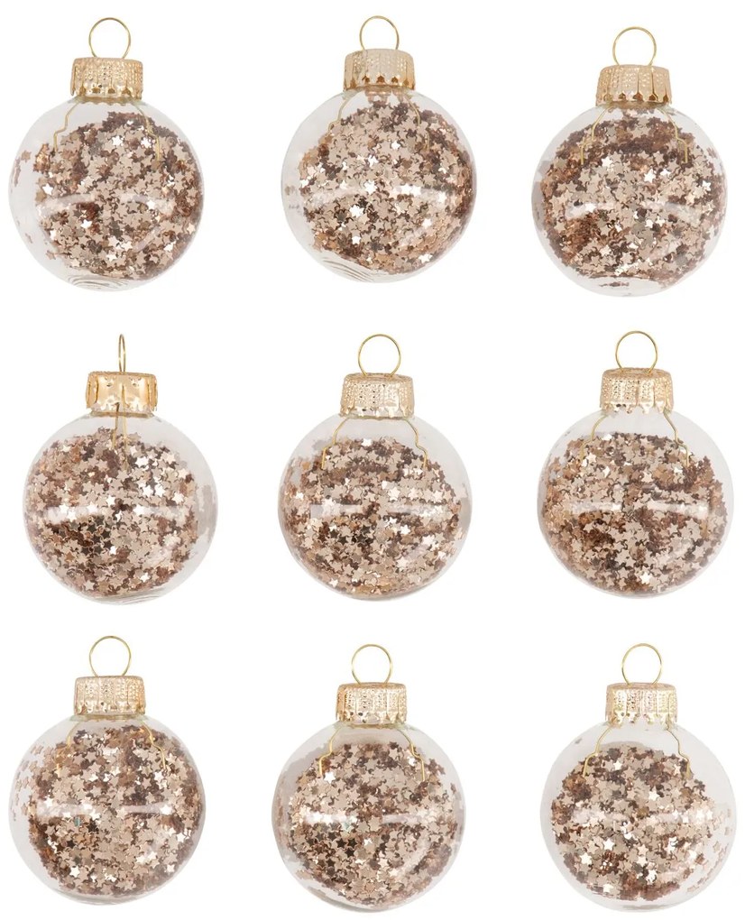 HEMA Kerstballen Glas Ø4cm Koper - 9 Stuks (koper)