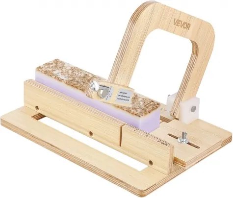 VEVOR Zeepsnijder 0-2 inch Verstelbare dikte, Houten zeepsnijder met verstelbare roestvrijstalen draadspanning, met extra draden, Multi-Handgemaakte DIY snijgereedschap
