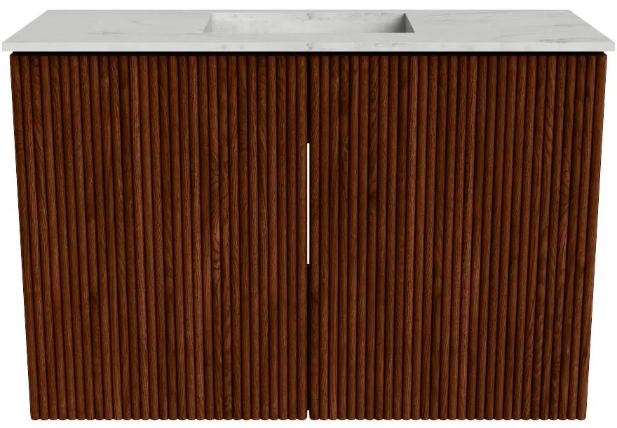 Mondiaz Joya DLux 60cm toiletmeubel ruby met wastafel faye midden zonder kraangat opalo