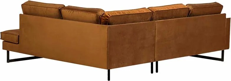 Hoekbank - Stuart - rechts - Velours Adore cognac 28
