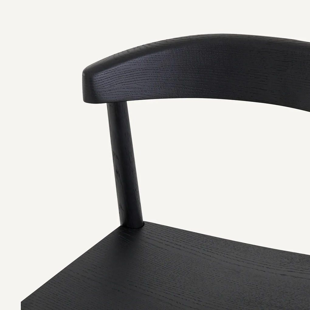 Set van 2 stoelen in eik met zwarte tint, Galb