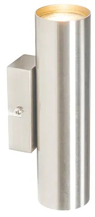 Moderne wandlamp staal 2-lichts - Jeana