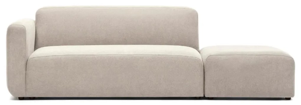 Kave Home Neom Rechte Bank Met Hocker Beige