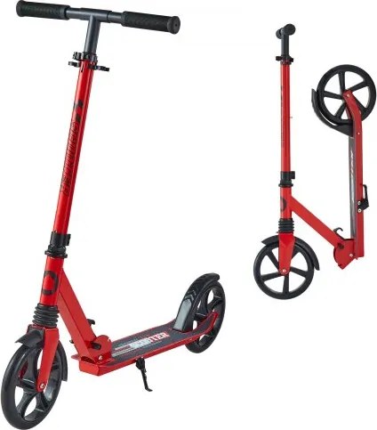 VEVOR Step (2 wielen) voor kinderen vanaf 8 jaar, stadsstep, kinderstep, straatstep met in hoogte verstelbaar stuur en antislip deck, opvouwbare step tot 100 kg, zwart + rood