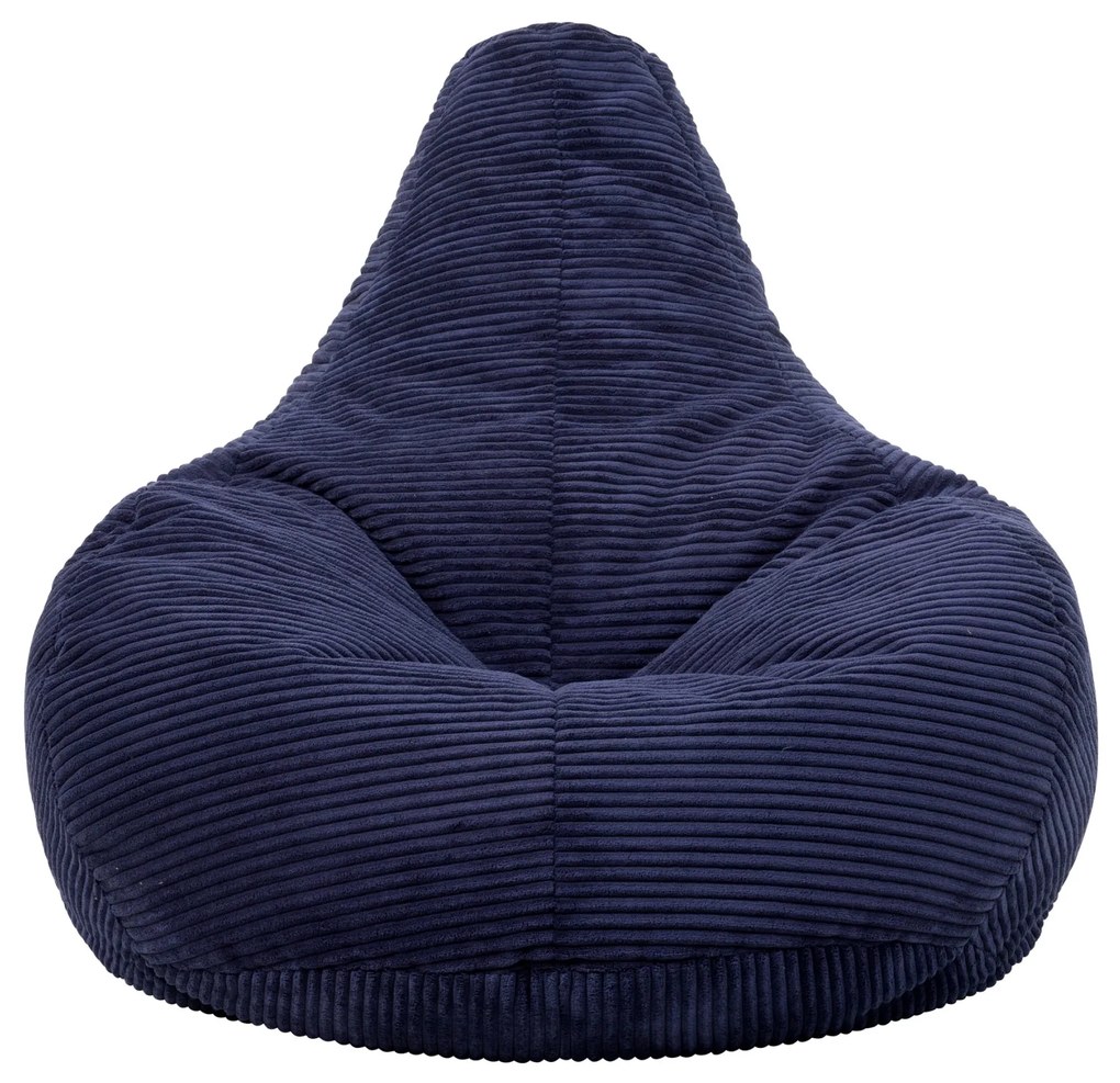 Cloudy Cord Zitzak Stoel - Navy Blue